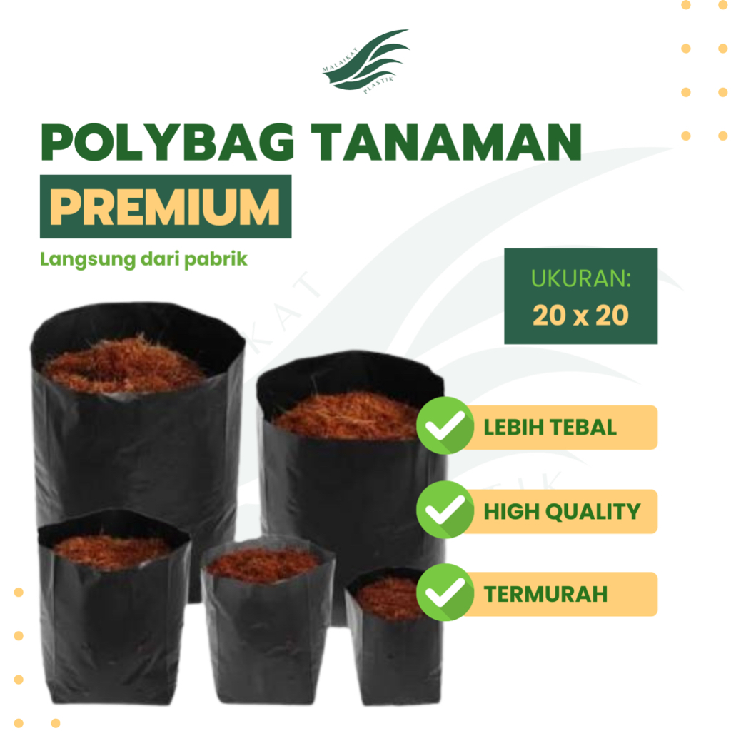 Jual Plastik Polybag Ukuran 20x20 Cm Paket Isi 20 Dan 30 Lembar MURAH