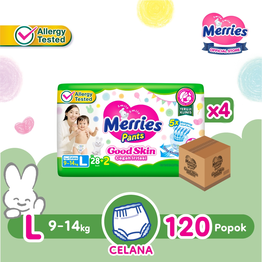 Jual Merries Good Skin Pants Popok Perlengkapan Bayi L 9 14 Kg