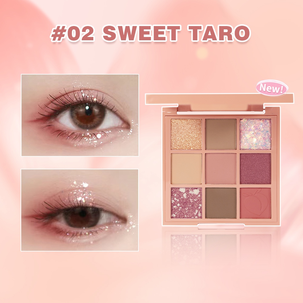 Jual SANIYE BPOM 9 Warna Eyeshadow Palette Nude Glitter Powder