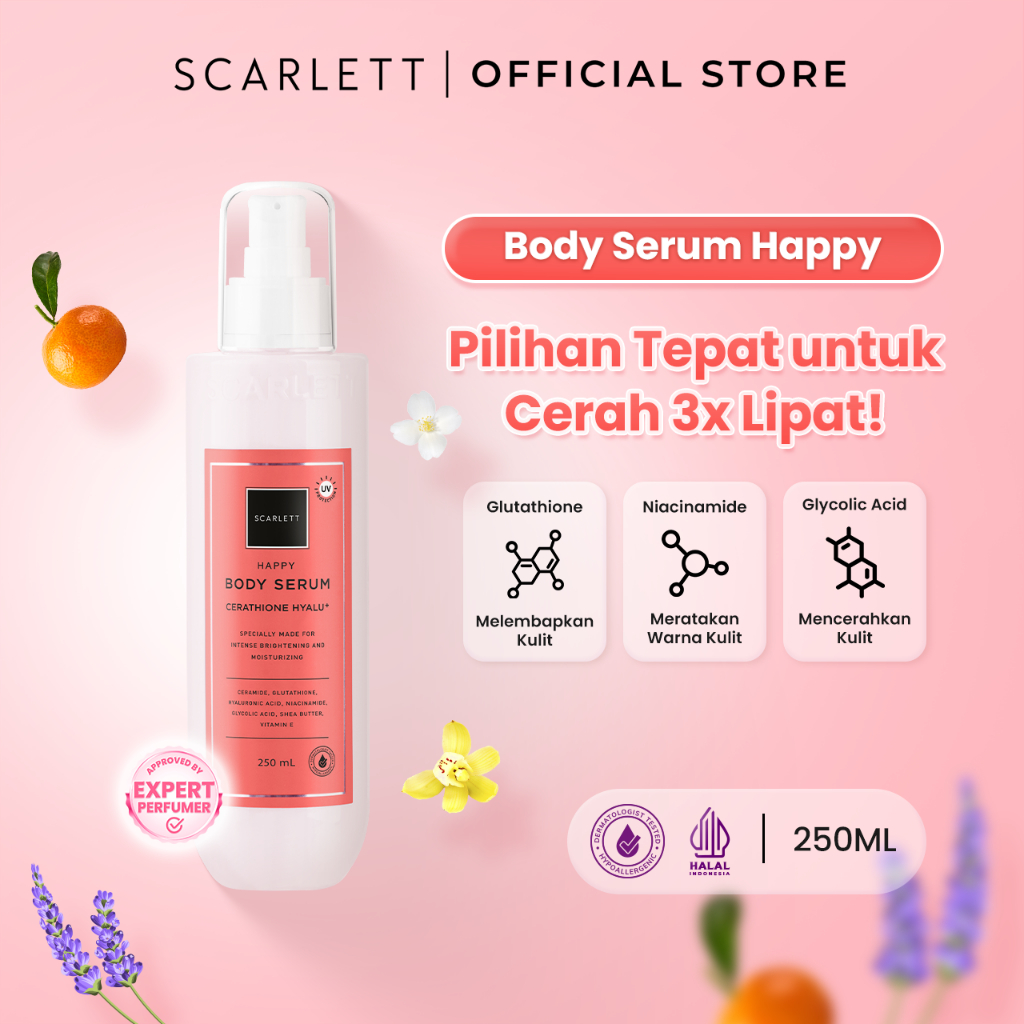 Jual Scarlett Whitening Happy Body Serum Serum Badan Dengan Aroma