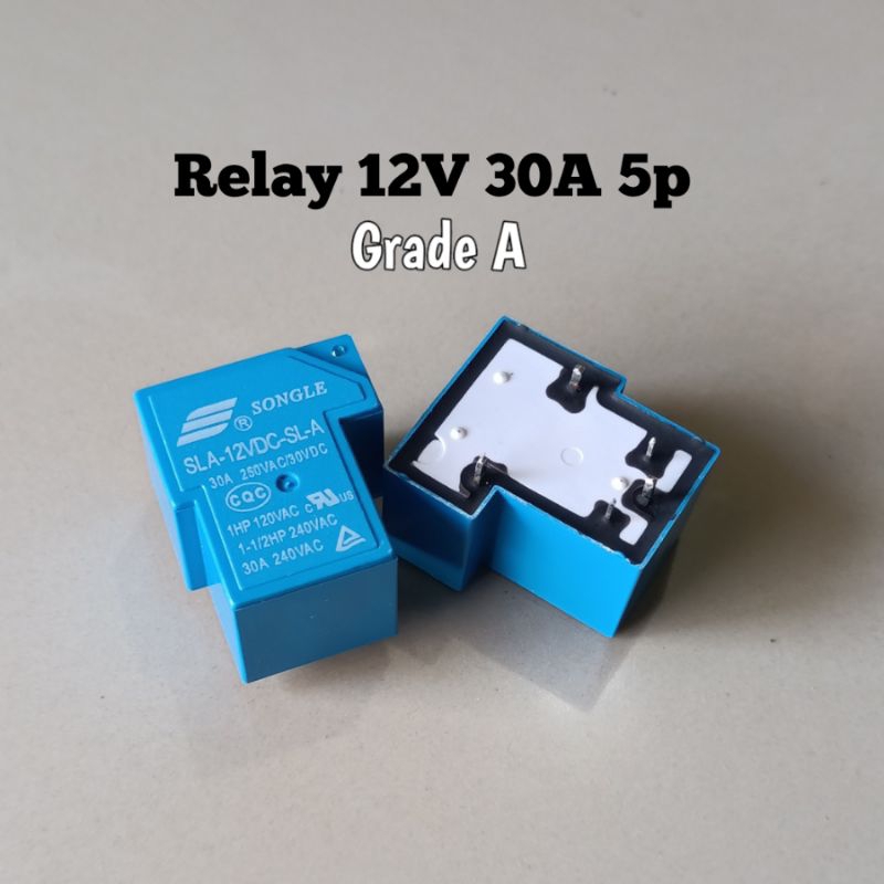 Jual RELAY SONGLE 12V 30A 12 5 Pin Relay Kodok 12 Volt 5 Kaki Shopee