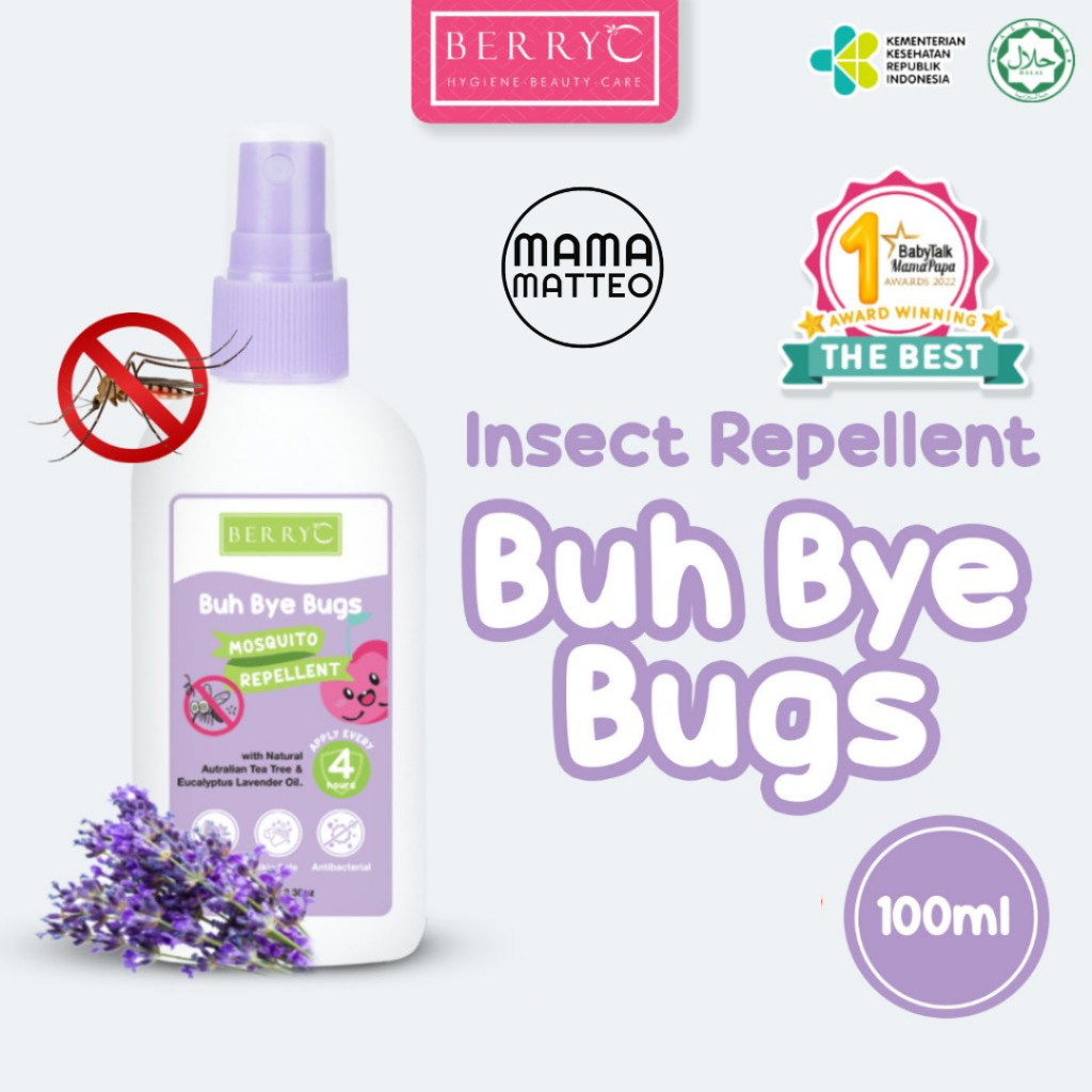 Jual BerryC Buh Bye Bugs Mosquito Repellent Antibacterial 100ml