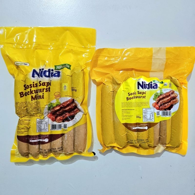 Jual NIDIA Sosis Sapi Mini 12s Jumbo 7s 500gr Shopee Indonesia