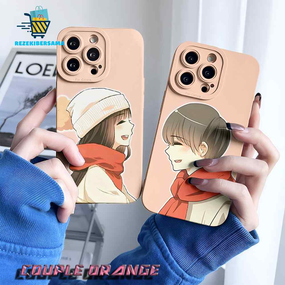 Jual Softcase Casing Case Procamera Custom Couple Orange Untuk Xiaomi