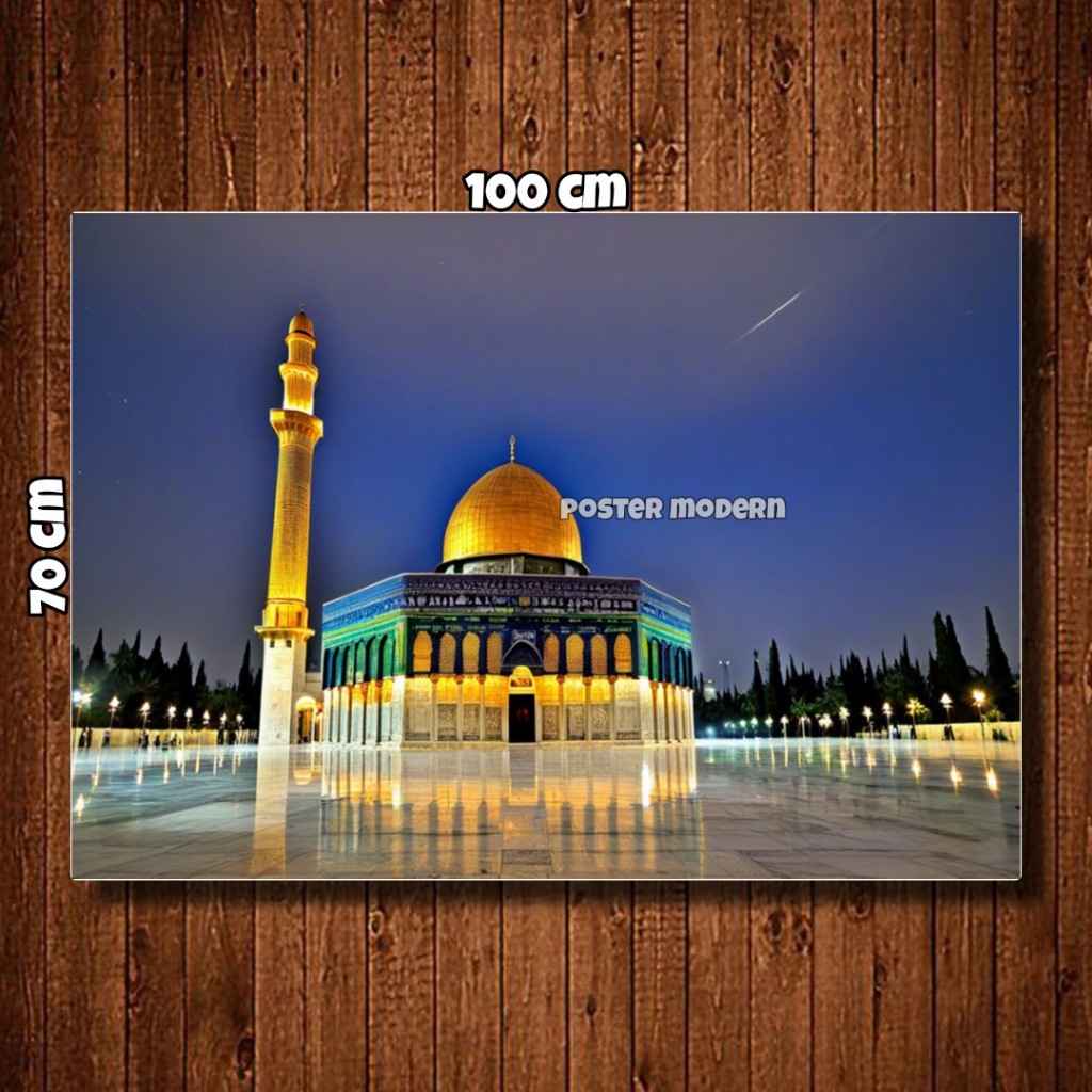 Jual LUKISAN CETAK POSTER MASJID AL AQSA UKURAN JUMBO Code 77