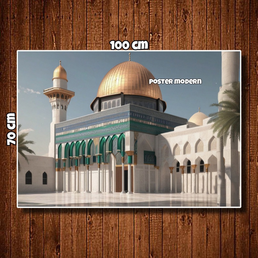 Jual LUKISAN POSTER CETAK BIG JUMBO MASJID AL AQSA PALESTINA Code 118