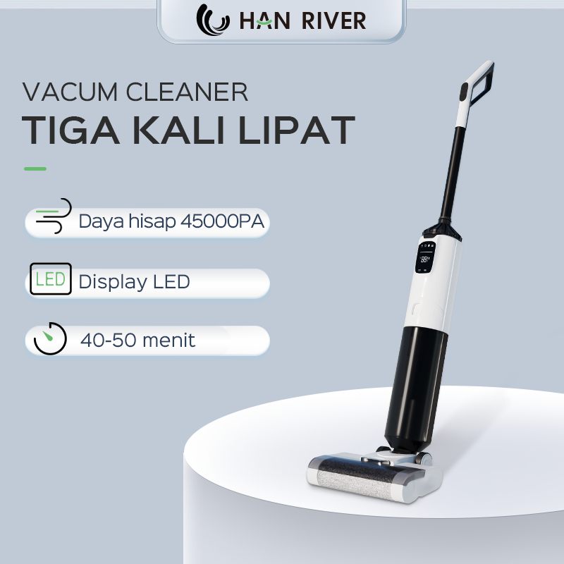 Jual HAN RIVER Vacum Cleaner 400ML Penyedot Debu 2600mAh Scrubber