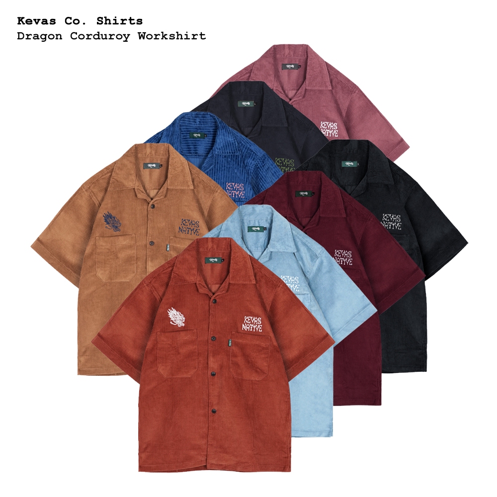 Jual Kevas Dragon Corduroy Work Shirt Shopee Indonesia