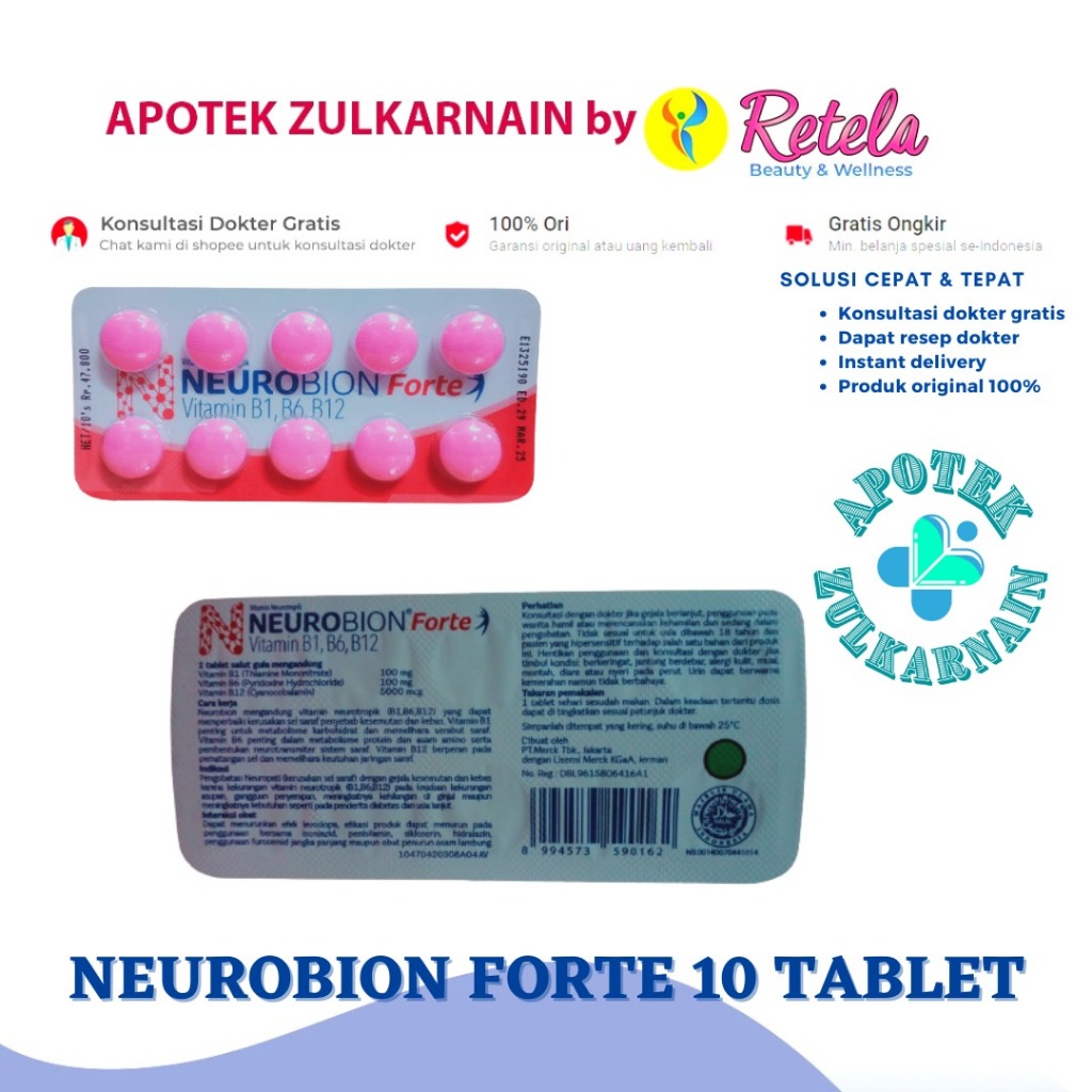 Jual Neurobion Forte 1 Blister 10 Tablet Shopee Indonesia