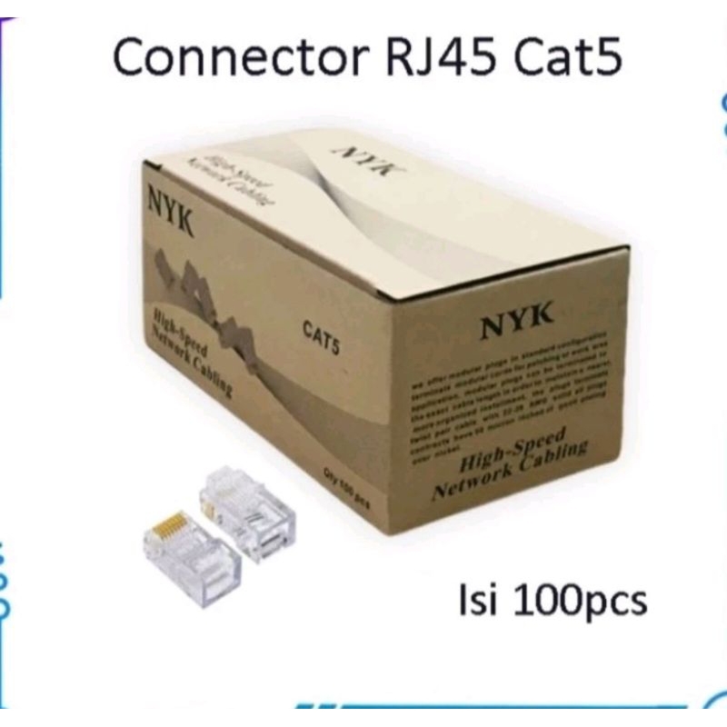 Jual Connector Rj Cat Merk Nyk Isi Pcs Shopee Indonesia