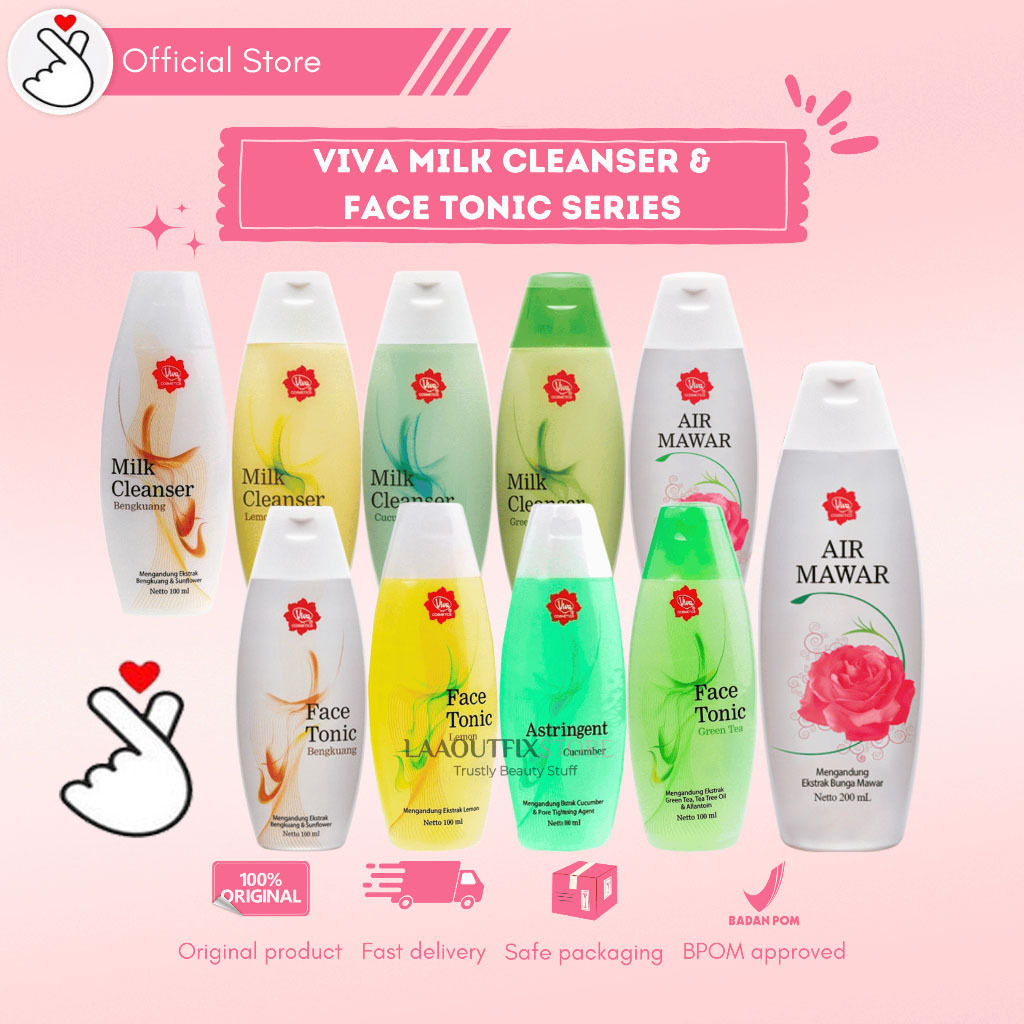 Jual Viva Milk Cleanser Dan Face Tonic Ml Susu Pembersih Toner