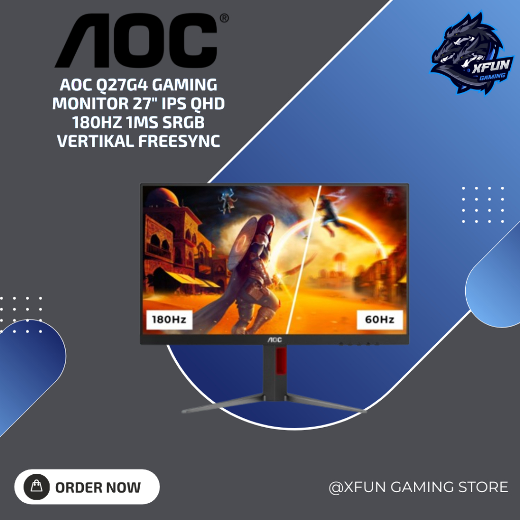 Jual Aoc Q G Gaming Monitor Ips Qhd Hz Ms Srgb Vertikal