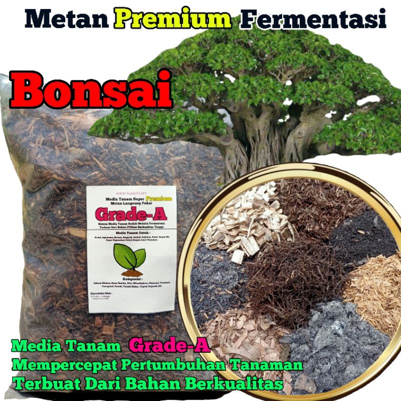 Jual Metan Grade A Media Tanam Bonsai Liter Premium Pupuk Nutrisi