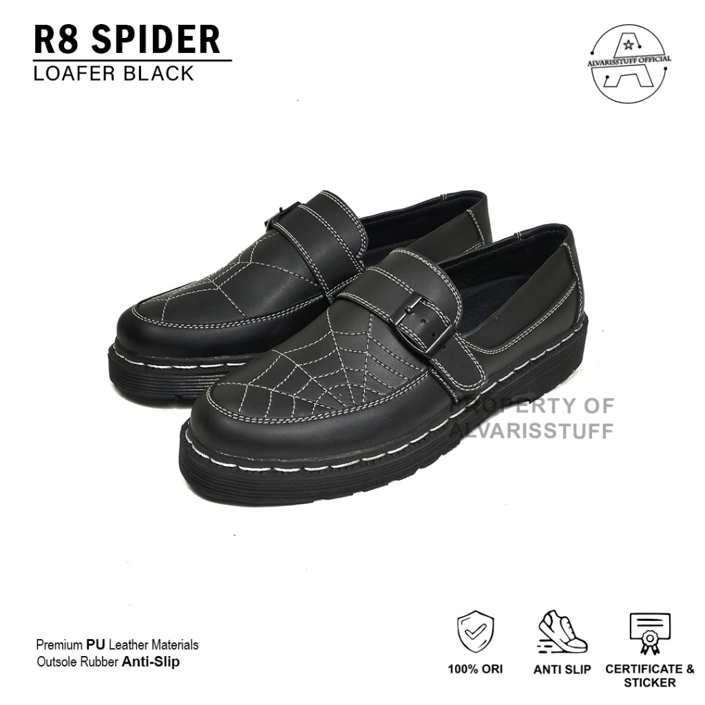 Jual Alvarisstuff Spider Mueza R8 Sepatu Penny Loafer Pria Kulit