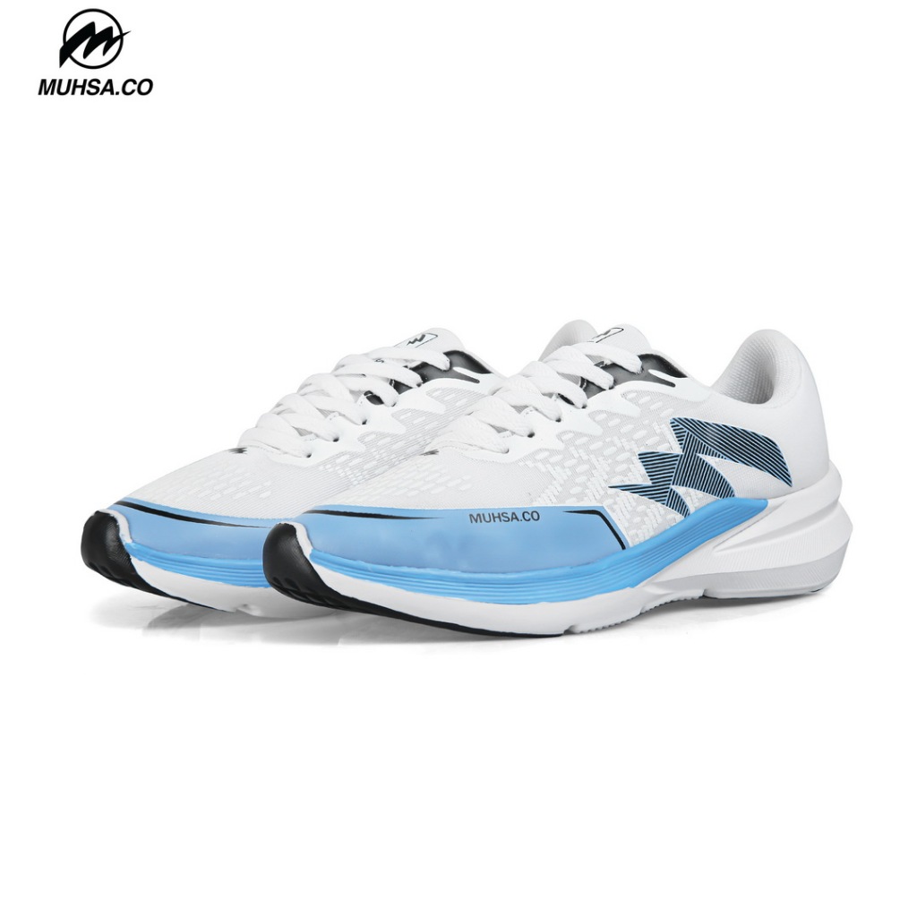 Jual Muhsa Co Sepatu Running Olahraga Lari Jogging Pria White Tosca