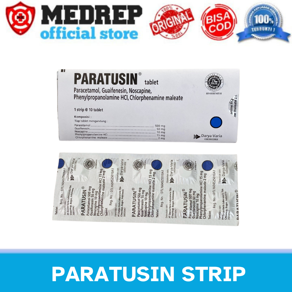 Jual Paratusin Strip Isi Tablet Paracetamol Mg Parasetamol