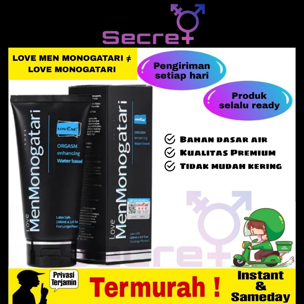 Jual Love Men Monogatari Ori Import Pelicin Pelumas Ml