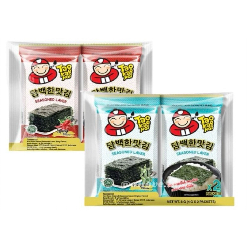 Jual Tao Kae Noi Seaweed Seasoned Laver Original Spicy Gr Packs X