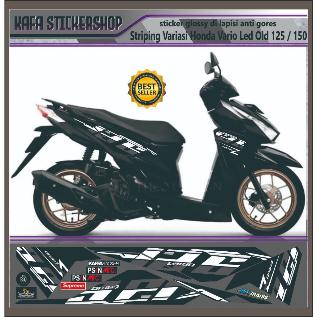 Jual Stiker Striping Honda Vario Led Dan Motif Simple Elegan