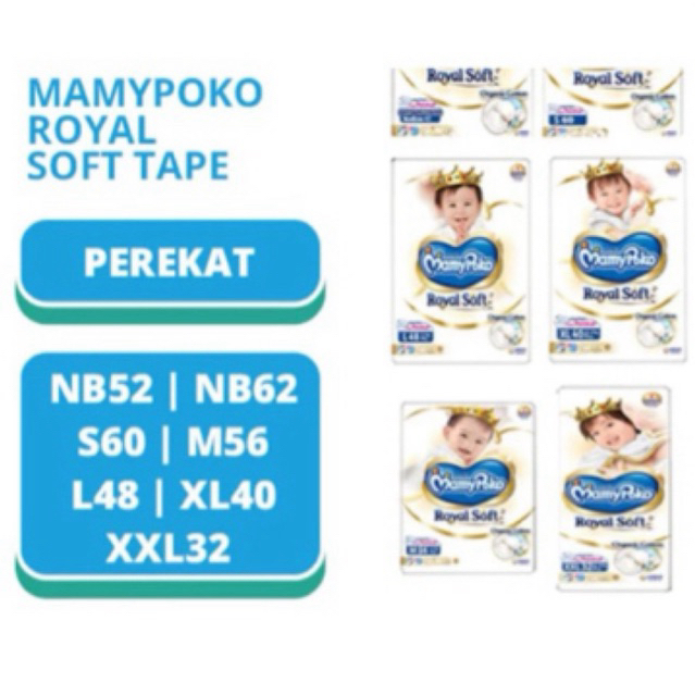 Jual Mamypoko Royal Soft Tape Perekat Nb Nb S M L Xl Xxl