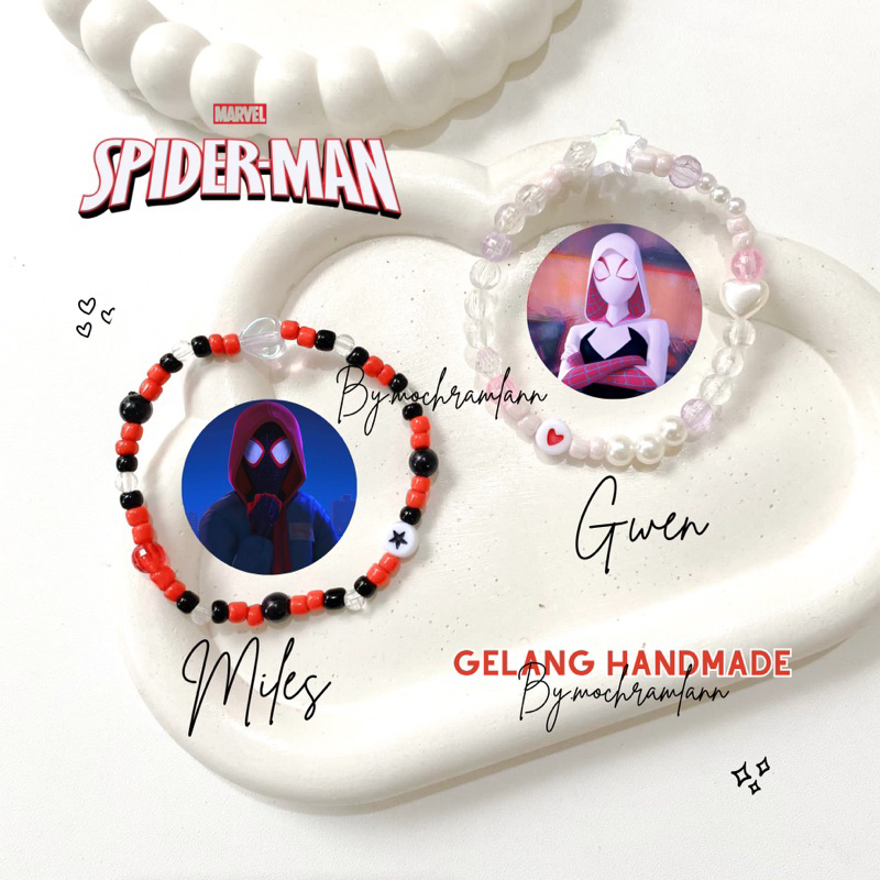 Jual Gelang Couple Spiderman Miles Morales Gwen Stacy Spiderman