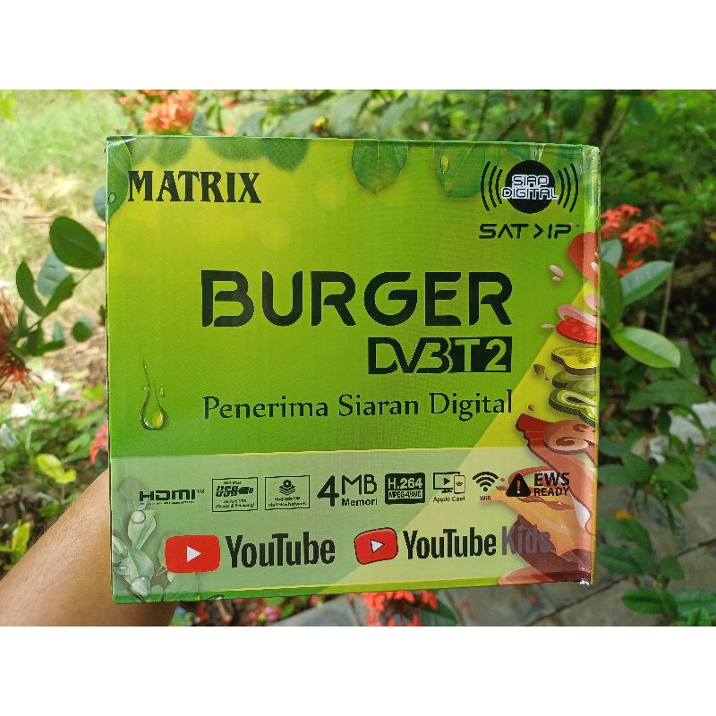 Jual STB Set Top Box Matrix Burger Hijau DVB T2 Shopee Indonesia