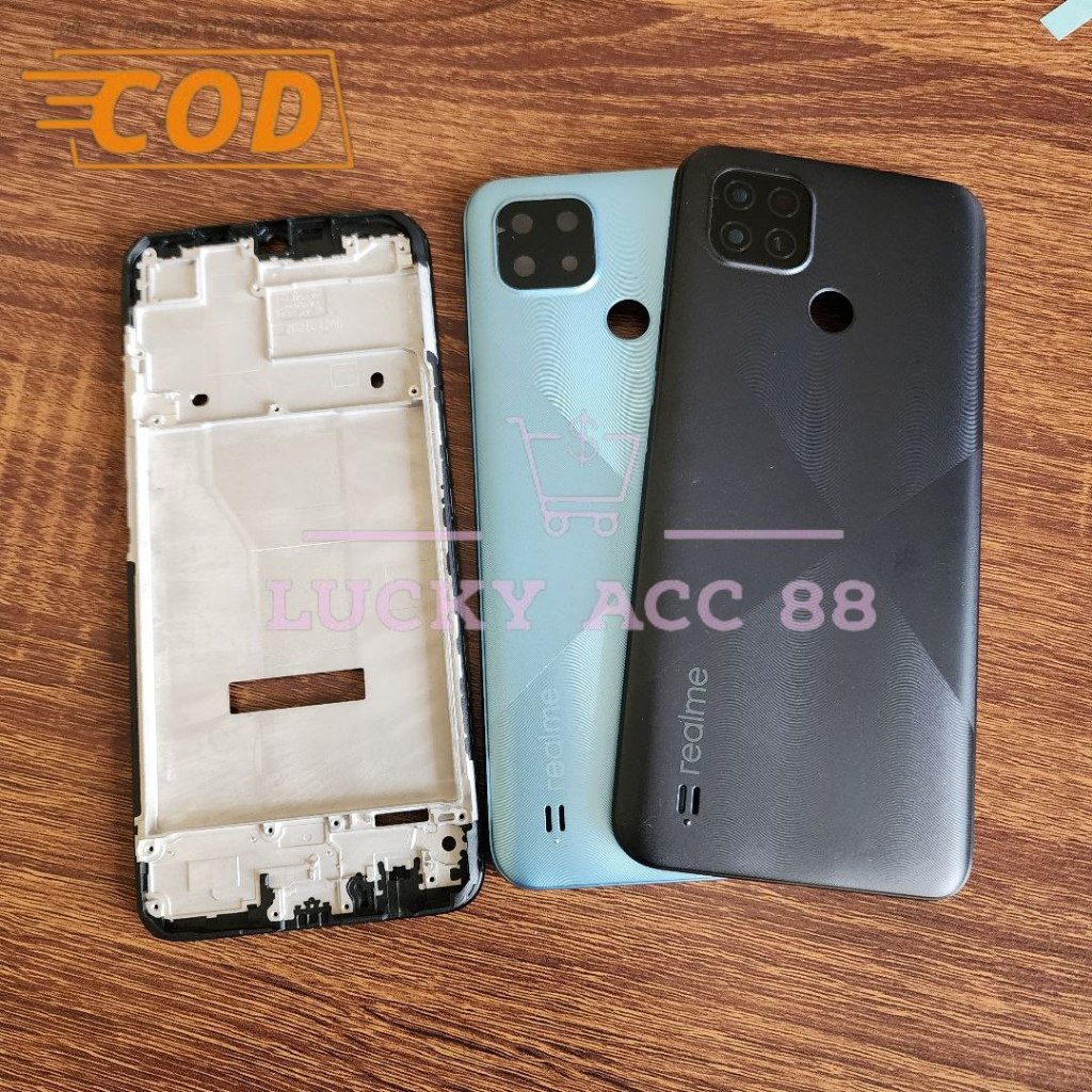 Jual Backdoor Casing Fullset Realme C21 RMX3201 Kesing Tutup Belakang