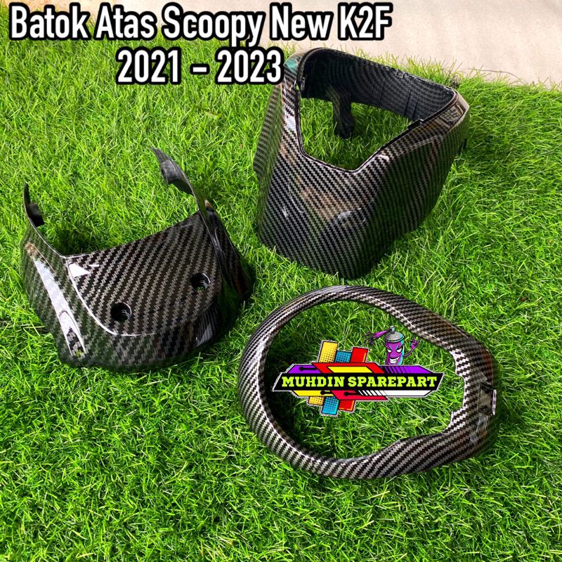 Jual Cover Batok Kepala Atas Ring Speedometer Carbon Scoopy New K2F