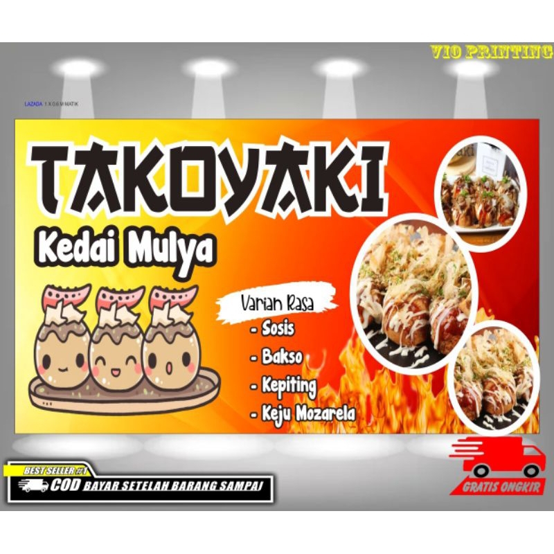 Jual Spanduk Banner Takoyaki Ukuran X Cm Banner Takoyaki Spanduk