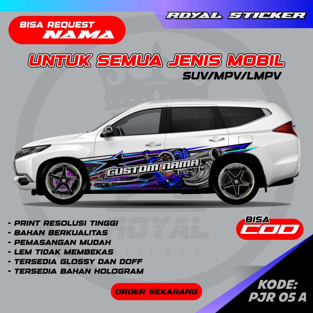 Jual Decal Mobil Suv Pajero Fortuner Rocky Desain Thailook Stiker