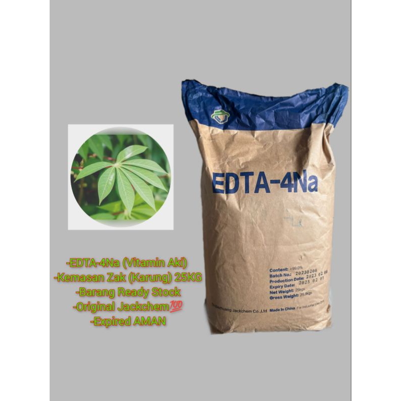 Jual EDTA Teknis Vitamin Aki EDTA 4Na Zak 25KG Shopee Indonesia