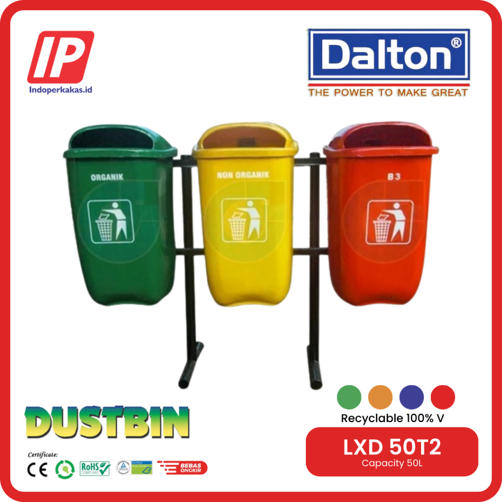 Jual Dalton Dustbin Tempat Sampah Plastik Hdpe Deret X Liter Set