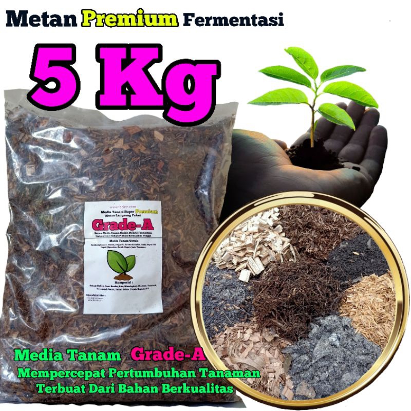 Jual Metan Mix Grade A Media Tanam 5Kg Premium Fermentasi Siap Pakai