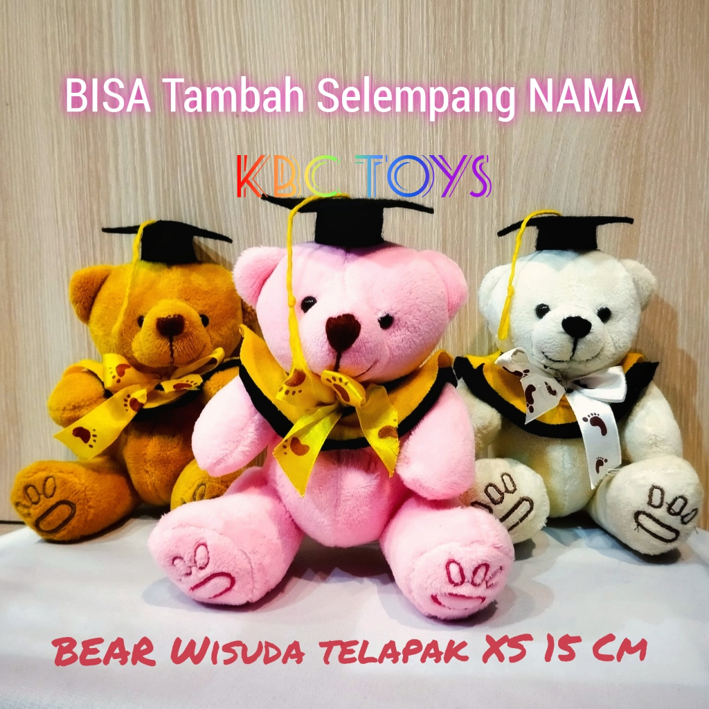 Jual Boneka Wisuda Teddy Bear Telapak Xs Kualitas Premium Ukuran Cm