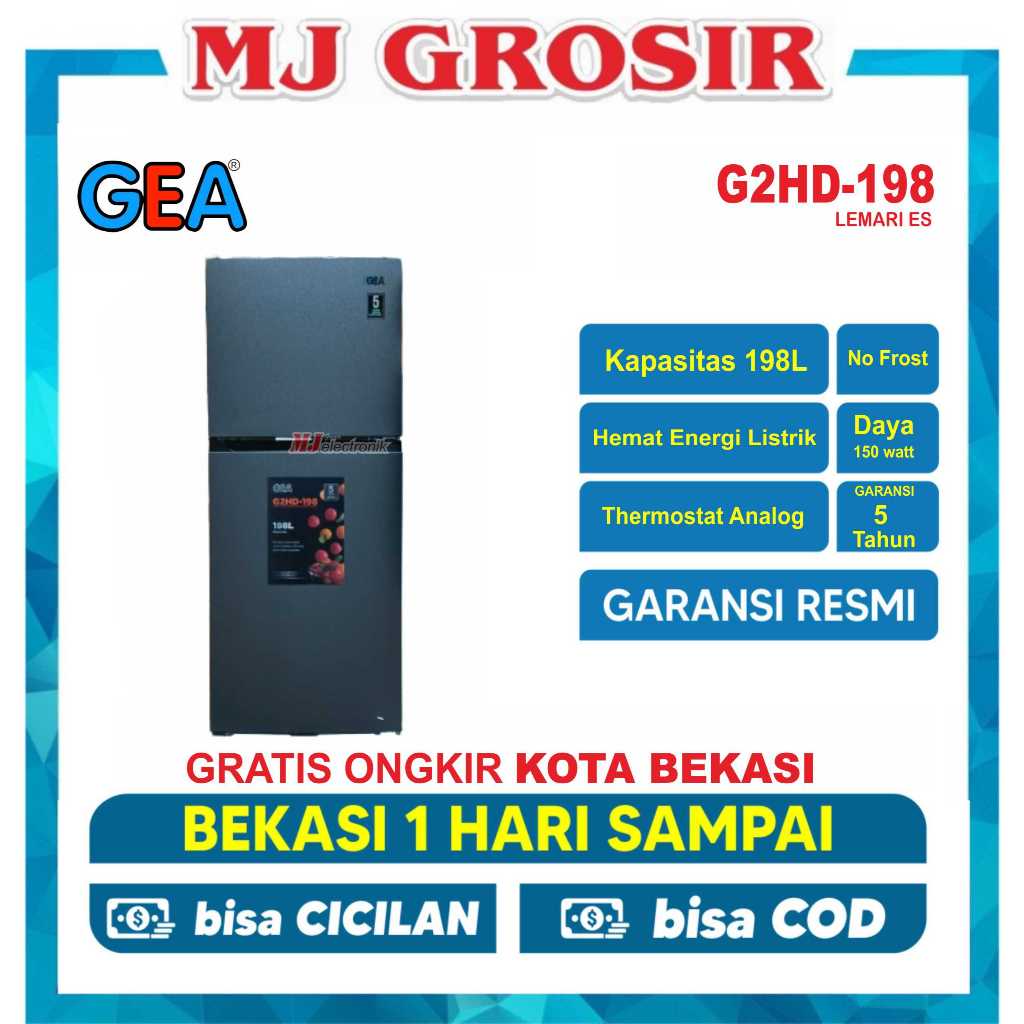 Jual KULKAS GEA G2HD 198 LEMARI ES 2 PINTU G2HD 198 2 PINTU Shopee