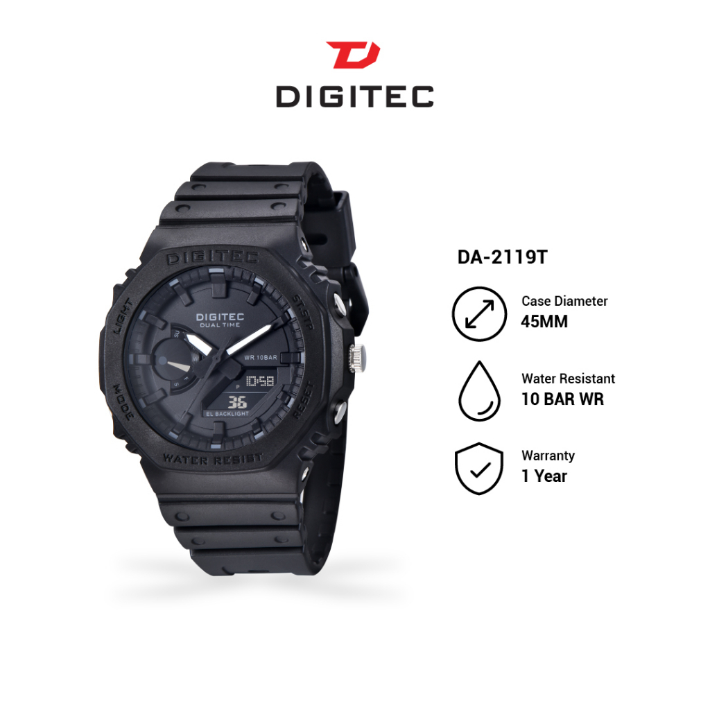 Jual DIGITEC Jam Tangan Unisex Digital DA 2119T With Digital Features