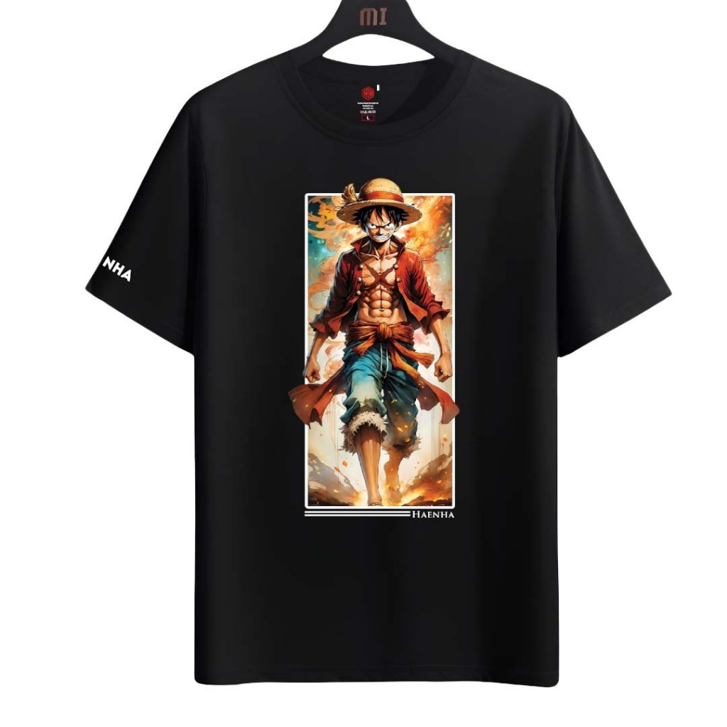 Jual Kaos Distro Anime One Piece Atasan Pria Wanita Monkey D Luffy