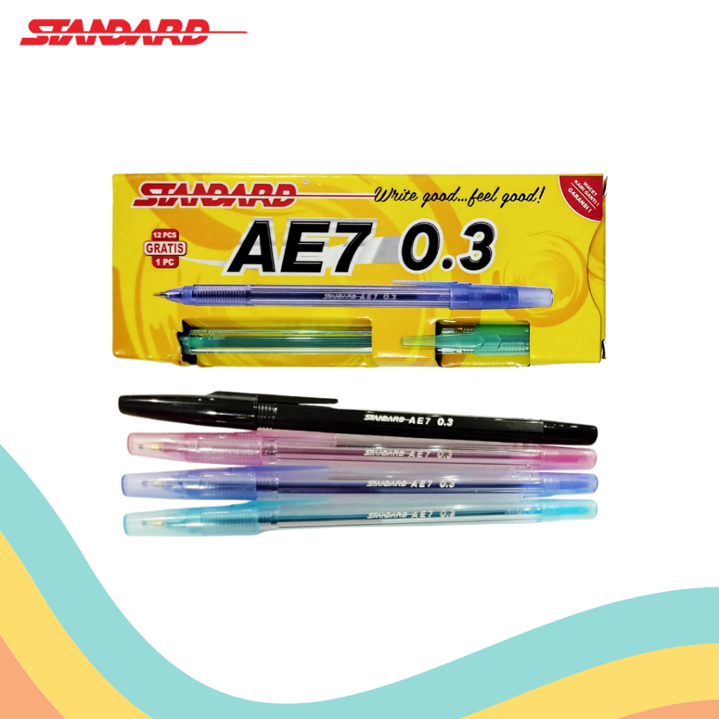 Jual BALLPOINT STANDARD AE 7 0 3 12 PCS Shopee Indonesia