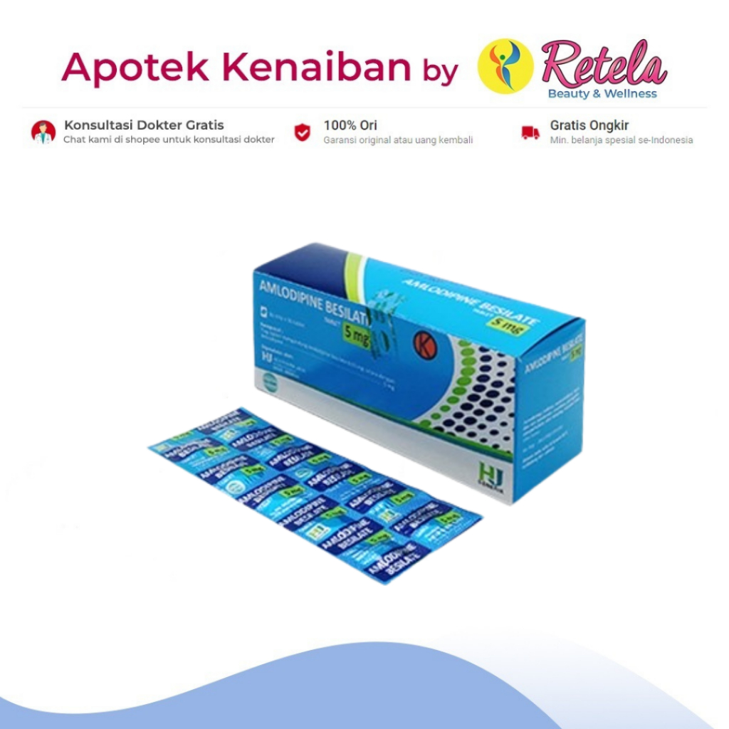 Jual Amlodipine Mg Strip Tablet Hexpharm Shopee Indonesia