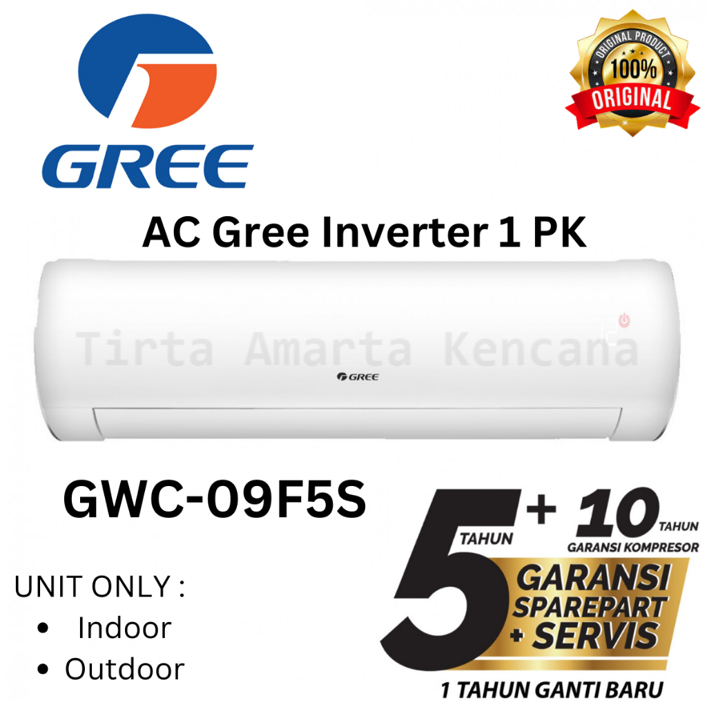 Jual AC Gree 1 PK Inverter GWC 09F5S Unit Only Shopee Indonesia