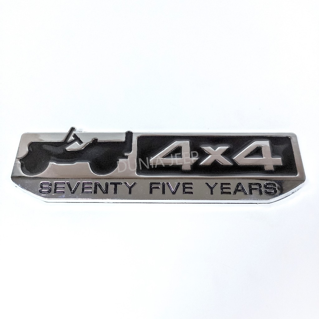 Jual Emblem Metal 4x4 Jeep Seventy Five Years Chrome Shopee Indonesia