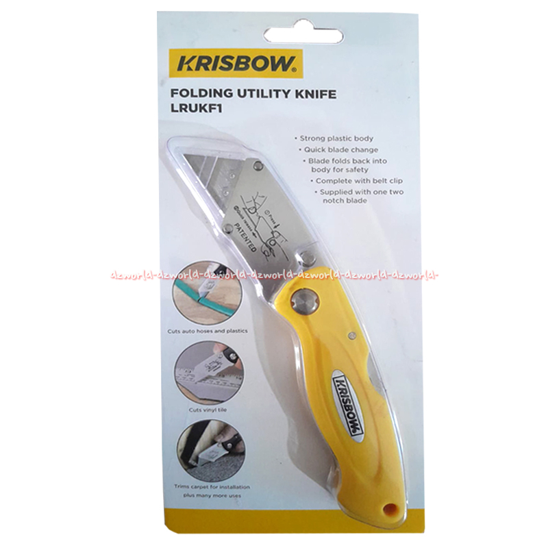 Jual Krisbow Folding Utility Knife Pisau Cutter Lipat Praktis Warna