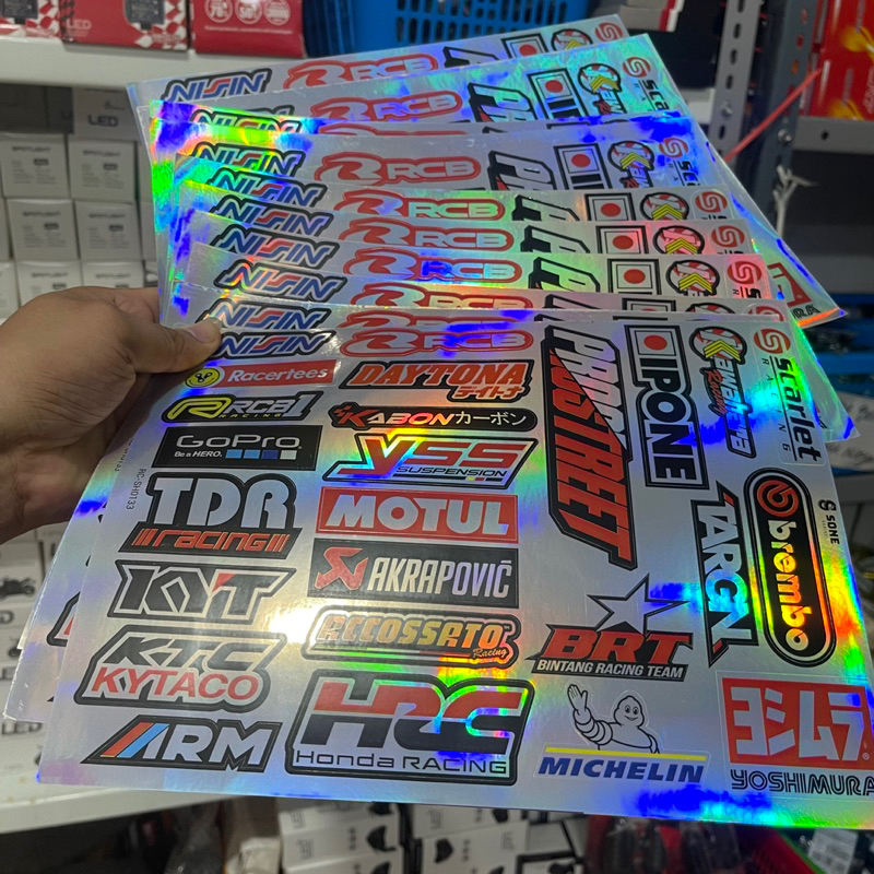 Jual Sticker Pack Sponsor Racing Stiker Pack Hologram Pcs Shopee