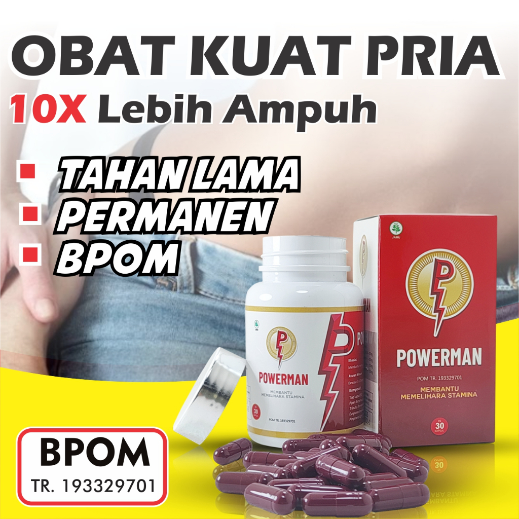 Jual Powerman Obat Kuat Herbal Stamina Pria Terbaik Tahan Lama Paling