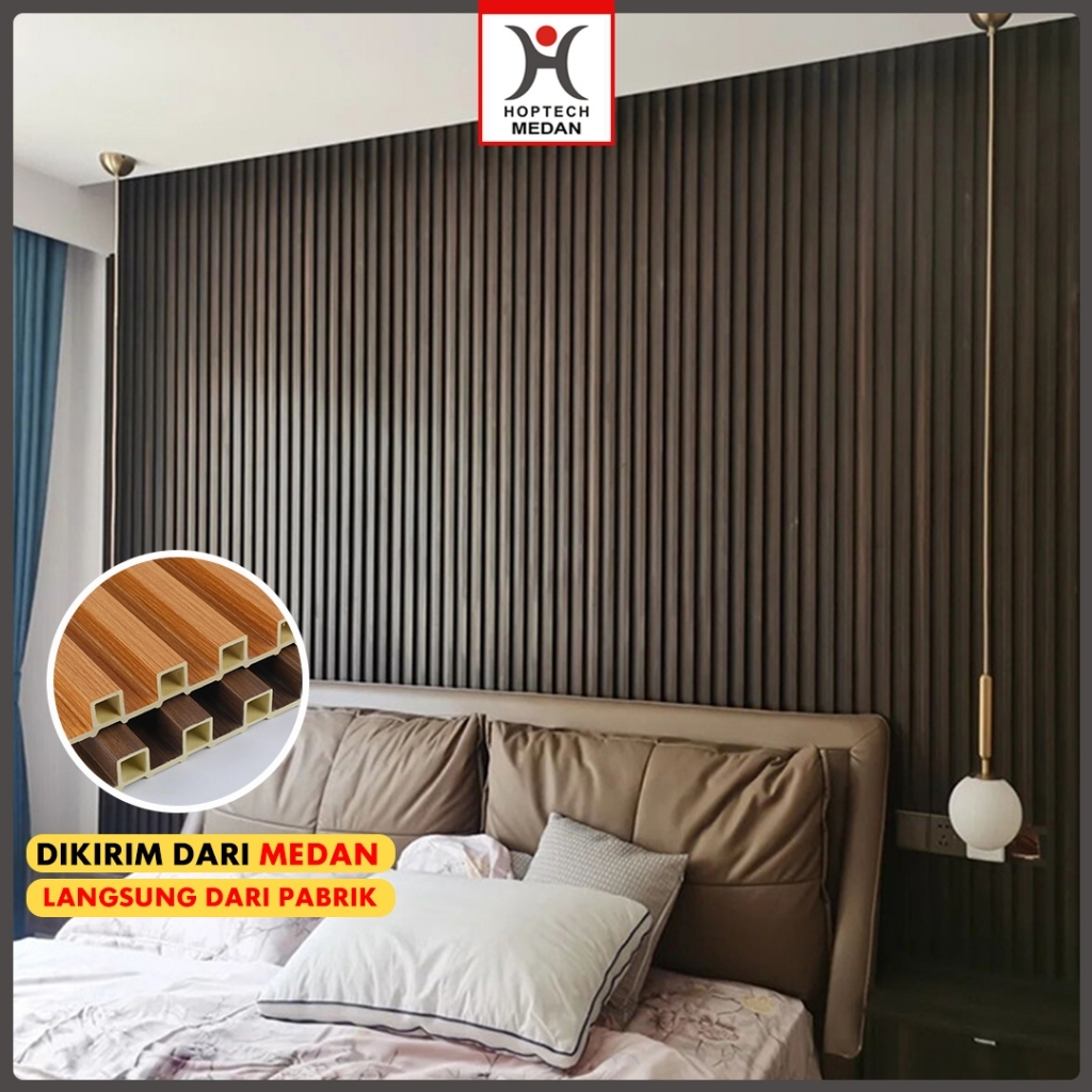 Jual Hoptech MEDAN WALL WPC WOOD PANEL WALLPANEL WPC PVC KAYU DINDING