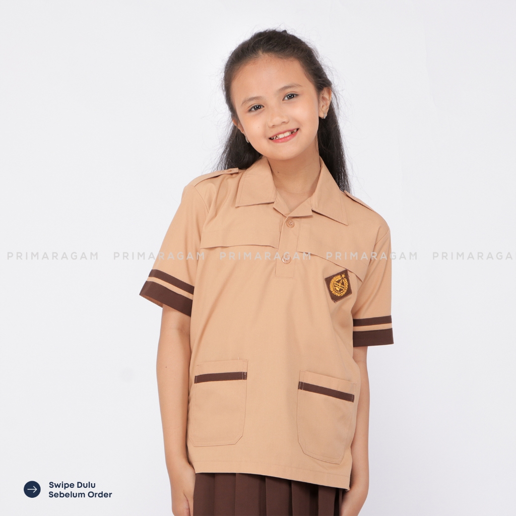 Jual Seragam Baju Kemeja Pramuka Sd Sekolah Dasar Siaga Lengan Tangan