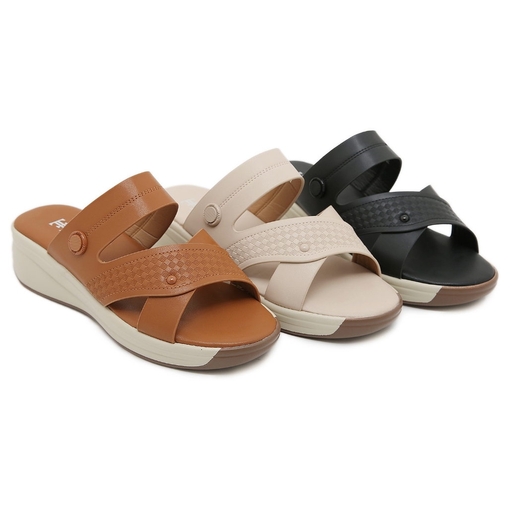 Jual Ellora Eb Sandal Wanita Wedges Import Cm Shopee Indonesia