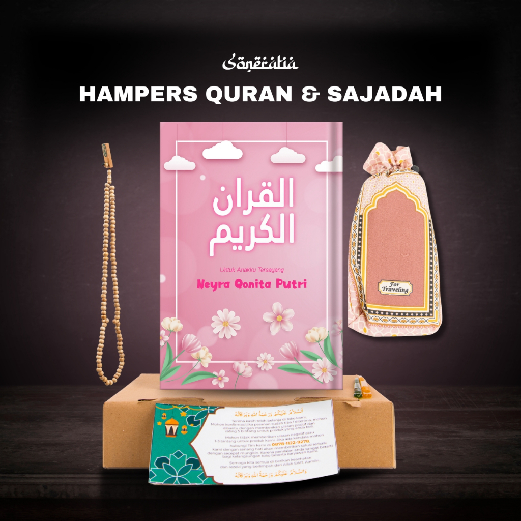 Jual Soneratia Hampers Alquran Custom Nama Ramadhan Kayu Tasbih