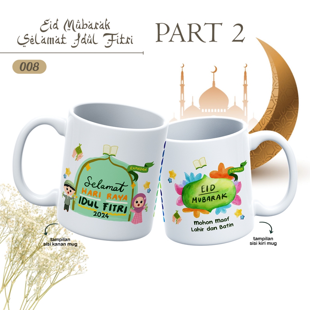 Jual Part Mug Lebaran Idul Fitri Hadiah Kado Hampers Mug Keramik