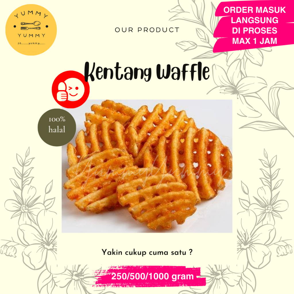 Jual Kentang Waffle Crisscut Fries Makanan Beku Kentang Goreng Frozen